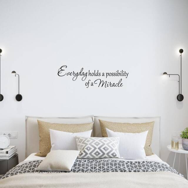 Vwaq Everyday Holds A Possibility Of Miracle Wall Decal Inspirational Vinyl Lettering Faith Quote Home Decor Stickers - image 1