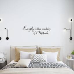 Vwaq Everyday Holds A Possibility Of Miracle Wall Decal Inspirational Vinyl Lettering Faith Quote Home Decor Stickers - thumbnail 1