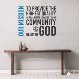 Custom Business Mission Or Vision Statement Vinyl Decal - Create Your Own Wall Words - thumbnail 3