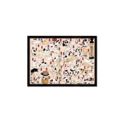 Japanese Art Cats Print Poster Woodblock Ukiyo-E Framed Mounted Wall Utagawa Kuniyoshi Tokaido Tattoo Cute Kawaii Funny Calligraphy A2 A3 - thumbnail 3