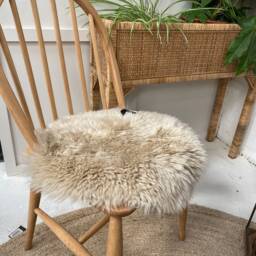 Burnt Orange , Gold Mustard Sheepskin Seatpad, Genuine Sheepskin, Gold Sheepskin, Orange Accessories, Cushion - thumbnail 3