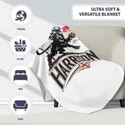 Personalised Name England Flag Blanket Football Fan Gift Supporter Three Lions Sports Boys Bedroom Custom Decor Match Day - thumbnail 3