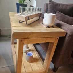 Side Table - Chunky End - Handmade Reclaimed Wood - thumbnail 4