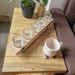 Side Table - Chunky End - Handmade Reclaimed Wood - thumbnail 3