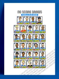 Brighton Vol 3 - No Score Draw Seagulls 24/25 Edition A3 Print Of 29 Hand-Drawn Panini-style Wonky Doodles Hurzeler's Bhafc Team - thumbnail 1