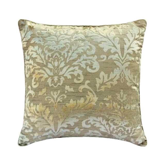 "Burnout Velvet Cream Beige Sofa Pillow 16""x16" - image 1