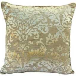 "Burnout Velvet Cream Beige Sofa Pillow 16""x16" - thumbnail 2