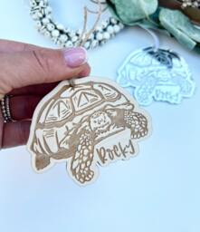 Christmas Gift For Tortoise Owner, Personalised Decoration, Tortoise Ornament, Bauble - thumbnail 1