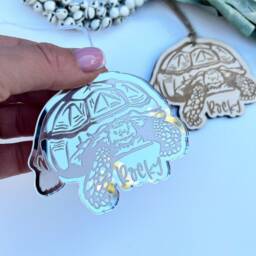 Christmas Gift For Tortoise Owner, Personalised Decoration, Tortoise Ornament, Bauble - thumbnail 2