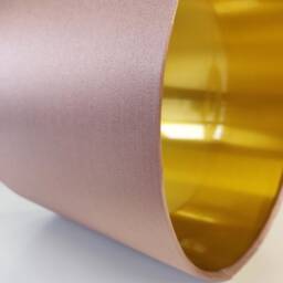 Light Pink Lampshade in Satin With Gold Lining, Large Plain Ceiling Lightshade - thumbnail 2