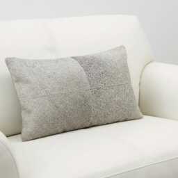 Natural Gray Cowhide Cushion 30x50 Cover Italian Style Farmhouse - thumbnail 3