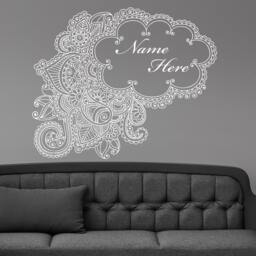 Henna Mehndi Paisley Doodle Wall Sticker Vinyl Mural Decal Home House Art Decor Free Shipping L168 - thumbnail 1