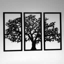 Wooden Tree Of Life Wall Art - Geometric Oak Decor, Scottish Crafted - thumbnail 2
