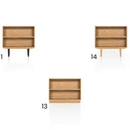 Bookcase, Bookshelf Made Of Oak Vaneer - Livlo D-R05 - thumbnail 2