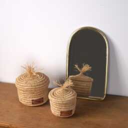 Gold Brass Mirror - Arch Shape, Wall - thumbnail 3