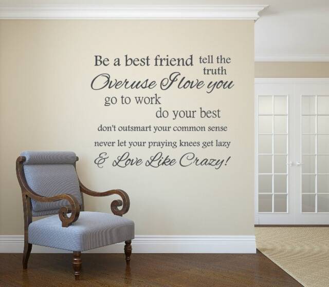Be A Best Friend Wall Decal Truthful Saying, Vinyl Art - image 1