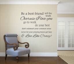 Be A Best Friend Wall Decal Truthful Saying, Vinyl Art - thumbnail 1