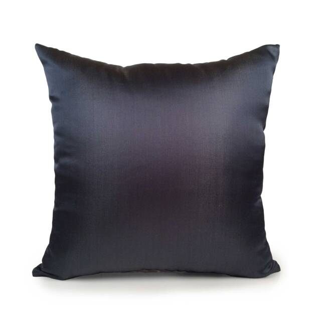 Solid Metallic Navy Blue Pillow, Throw Pillow Cover, Decorative Cushion Satin Blend Pillow. Toss Accent - image 1