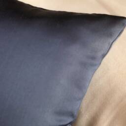 Solid Metallic Navy Blue Pillow, Throw Pillow Cover, Decorative Cushion Satin Blend Pillow. Toss Accent - thumbnail 3