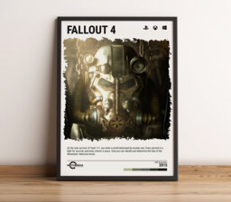 Fallout 4 - 2015 Video Game Print - Wall Art Poster Gaming Gift A5-A4-A3-A2-A1 Unframed Canvas For Frame Or Hanger - thumbnail 1