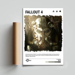 Fallout 4 - 2015 Video Game Print - Wall Art Poster Gaming Gift A5-A4-A3-A2-A1 Unframed Canvas For Frame Or Hanger - thumbnail 3