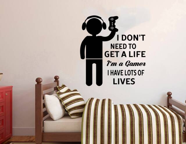Gamer Wall Decal Video Game Controller Art 2926 - image 1