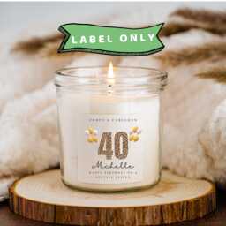 Friend 40Th Birthday Candle Sticker Stickers Label Labels Friends - thumbnail 3