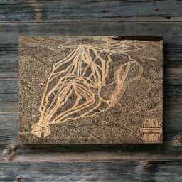 Mount Tremblant North Quebec Canada Ski Trail Map - Engraved Wood Wall Art, Winter Cabin Decor, Snowboard Mountain Trail, Family Gift Poster - thumbnail 2