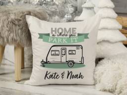 Caravan Gift - Personalised Cushion Van Life Accessories Custom Camper Sign - thumbnail 1