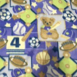 Sports Fleece Tie Blanket, Bear, Football, Baseball, Soccer - thumbnail 2