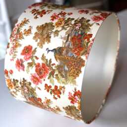 Vintage Style Lamp Shade, Peacock Sailing River Beige For Standard Lamps Or Ceiling Lights - thumbnail 4