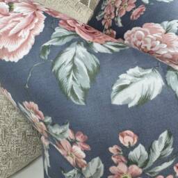 Decorative Pillow, Floral Cushion Cover Designer Fabric , Shabby Chic Design - Cushion Cover, Size 18 - thumbnail 3