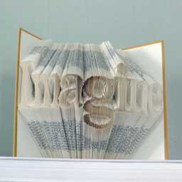 Best Selling Items - Paper Folded Book Art Folding Imagine Your Choice Of Words Great Gift For Boyfriend Girlfriend Graduate - thumbnail 4