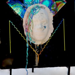 Fused Glass Sculpture Mixed Media One Of A Kind Art Heart Felt Tear - thumbnail 3