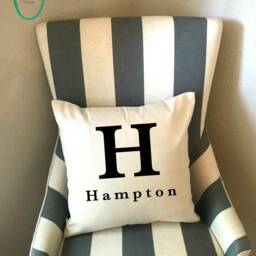 Monogrammed Custom Pillow Case/ Throw Cover/Decorative Personalized Housewarming Gift/ Name - thumbnail 2