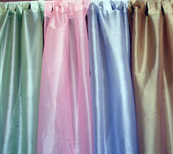 "Curtain Panels Sheer Panel Drapes With Mirrors 42""x 82" - image 1