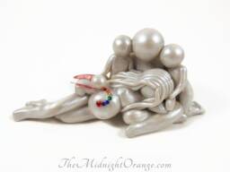 Sending A Rainbow Baby Sculpture - Pregnancy After Loss Made To Order Family Of 5 - thumbnail 1