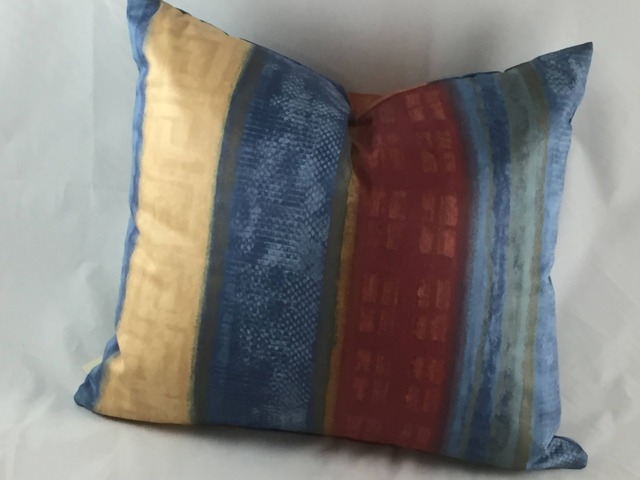 striped Cotton Sateen Cushion Cover, Sunroom Decor - 22x20 Inches - image 1