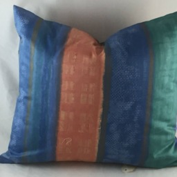 striped Cotton Sateen Cushion Cover, Sunroom Decor - 22x20 Inches - thumbnail 2
