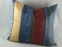 striped Cotton Sateen Cushion Cover, Sunroom Decor - 22x20 Inches - thumbnail 1