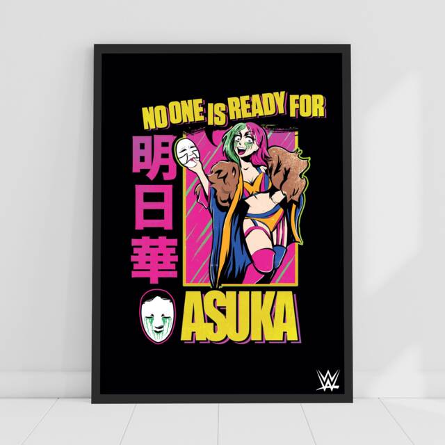 Wwe Print - No One Is Ready For Asuka Graphic Poster Wrestling Wall Art - image 1