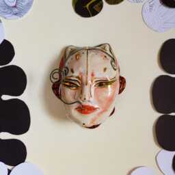 Ceramic Wall Face With Wire Details - thumbnail 3