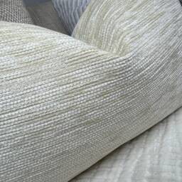 Textured Cream Pillow Cover, Neutral Euro Sham, Sofa Furnishing Cushion Boho Home, Lumbar Cover Zambia - thumbnail 3
