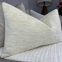 Textured Cream Pillow Cover, Neutral Euro Sham, Sofa Furnishing Cushion Boho Home, Lumbar Cover Zambia - thumbnail 2