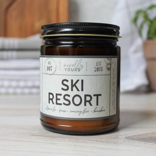 Ski Resort Candle Scented Candle, Woods, Pine Forest Cozy Winter Cabin Snowy Lodge - image 1