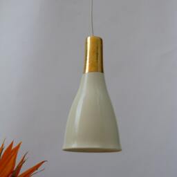 Unique Porcelain Bell With Gold, Hanging Lamp, Pendant Lights, Bar Lights - thumbnail 3