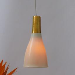 Unique Porcelain Bell With Gold, Hanging Lamp, Pendant Lights, Bar Lights - thumbnail 2