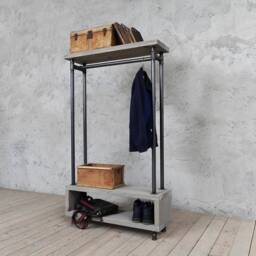 Ronnie Grey Pine Clothing Rail - thumbnail 2