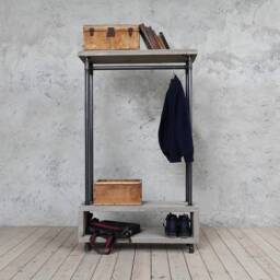 Ronnie Grey Pine Clothing Rail - thumbnail 1