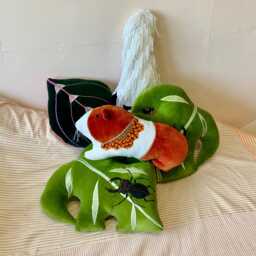 Gloria The Dutch Guinea Pig Animal Cushion /Pillow Handmade in Brighton Using Cotton Velvet & Fabric , Eco Filling - thumbnail 3